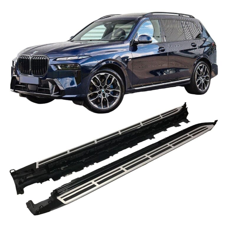 BMW X7 G07 Alu Trittbretter – mit Anti-Rutsch Gummileisten BST